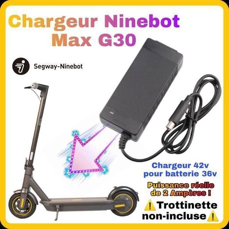 Chargeur 42V 2A pour batterie 36V Ninebot Max G30, M365, 1S - Trottinette électrique (1/2)
