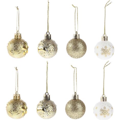 30 pendentifs créatifs en forme de boule pour sapin de Noël-4X4X4CM-Random Color (1/3)