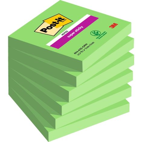 Las notas Post-it® Super Sticky tienen el doble de poder de adherencia (que las notas Post-it® originales). Son superfuertes, superversátiles y est