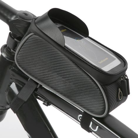 Wasserdichte Outdoor-Fahrradtasche für Handy, zur Befestigung am Vorbau und am Fahrradsattel, aus Polyester (1/5)