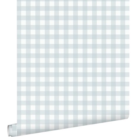 papier peint à damier bleu clair - ESTAhome