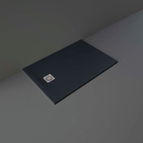 RAK Feeling Rectangle Shower Tray Slimline 30mm Low Profile Black 1700 x 800mm (1/2)