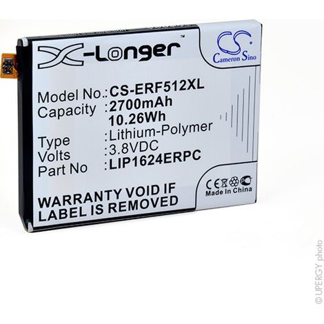 NX - Batterie téléphone, smartphone, GSM pour Sony Ericsson 3.8V 2700mAh - 1300-3513LIS (1/4)