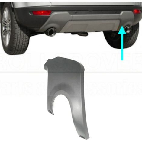 1 cache décoratif gris en plastique pour sortie d'échappement gauche LR026329, crochet de remorquage pour tuyau d'échappement de voiture (1/5)