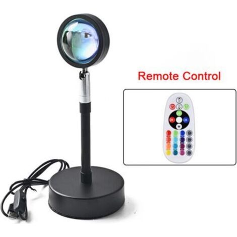 Lampe de Projecteur Coucher Soleil pour Décoration d'Intérieur Photographie Veilleuse LED d'Ambiance avec Chargement USB - Lampe de Coucher de Soleil Romantique Rotative à 180 Degrés (1/5)