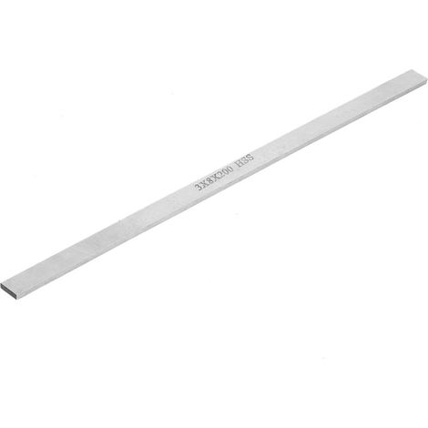 Barre carrée en acier rapide HSS pour tour, bande d'acier blanc de précision (3x8x200 mm) (1/5)