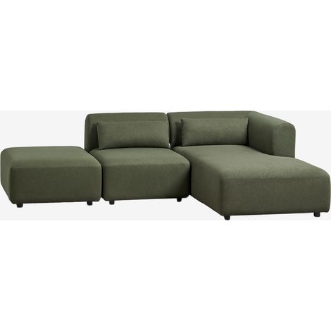 Divano modulare chaise longue destro a 2 pezzi con pouf Fogler SKLUM (1/5)
