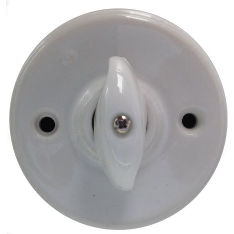 Electraline 70171 Interruttore Elettrico/Deviatore, Ceramica, Bianco