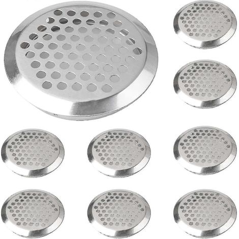HONORNIC - Lot de 30 grilles d'aération rondes en acier inoxydable de 53 mm (1/5)