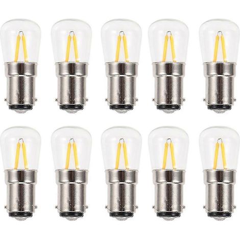 Lot de 10 mini ampoules LED à filament court B15 1,5 W AC230 V à intensité variable pour éclairage domestique et automobile (1/4)