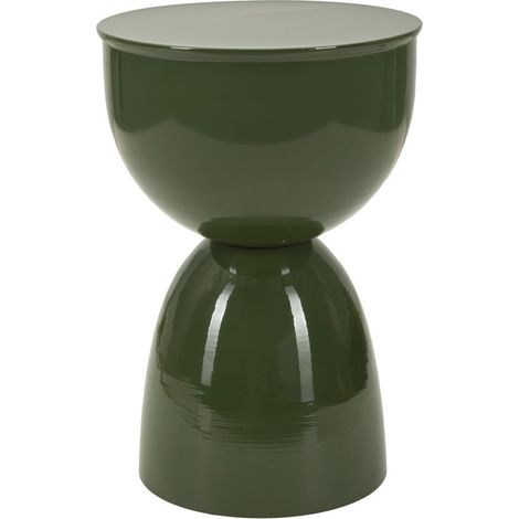 Tavolino d'appoggio YAO in metallo laccato verde (1/5)