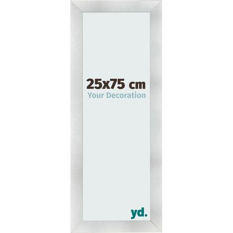 yd. - Cadre photo 25x75 - Aluminium Brosse - MDF - Pisa (1/5)