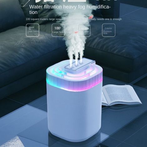 Raumluftbefeuchter – Mini-tragbares Format – 3 Sprühdüsen – Intensiver Nebel (1/5)