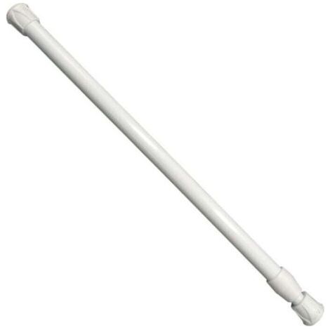 Retractable curtain rod, mounting without drilling, diameter, length 55–90 cm, white