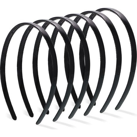 Stirnband-Set – Rutschfestes Stirnband – Bequem und strapazierfähig – Schwarz – Sportbekleidungszubehör – Unisex – 6-teiliges Set (1/5)