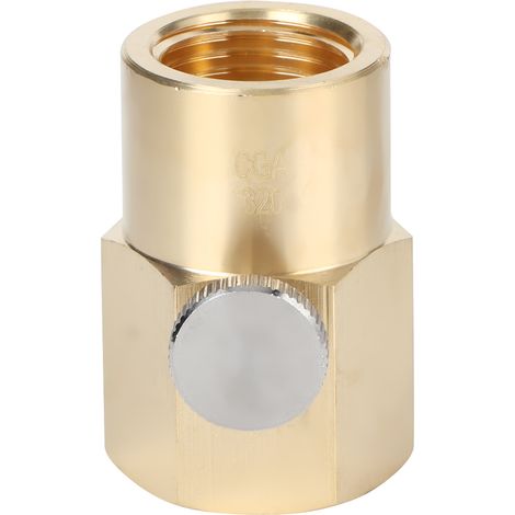 Adaptateur de connecteur pour recharge de CO2 en bouteille de soda domestique, compatible avec les bonbonnes d'eau gazeuse (CGA320 vers TR21.4). (1/5)