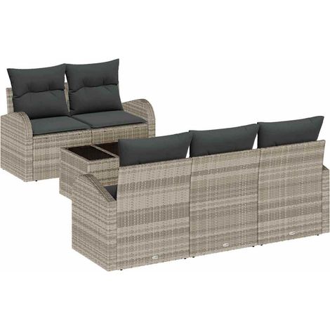 Maison Exclusive - Conjunto de sofá de jardín Gris claro 55 x 55 (1/5)