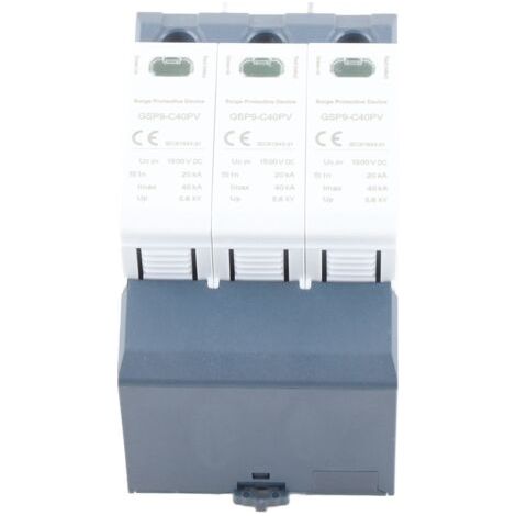 Pair - SJLERST Protector 40KA 3P, Protector Photovoltaic Basse Tension Montage Sur Rail DIN avec Double Disjoncteur Thermique (1/5)
