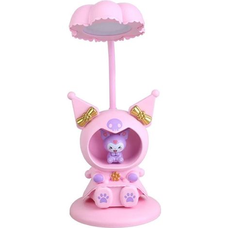 Lampe de table pliable Kawaii Kuromi My Melody avec protection oculaire Rose (1/5)