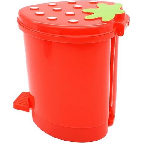 Niedlicher Mini-Büromülleimer mit kleinen Tischbehältern und Schwingdeckel (1/5)