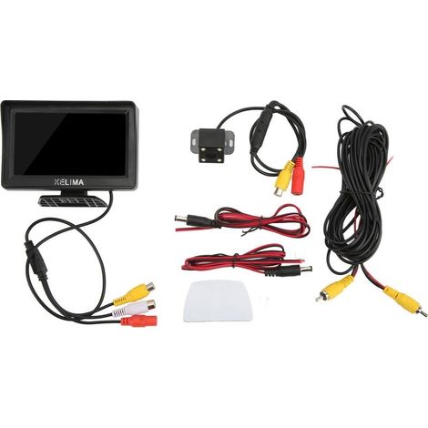 Caméra de recul 4LED, Kit de moniteur de vue arrière 4,3 pouces, grand Angle 120 °, étanche IP68, Vision nocturne pour voiture camion SUV (1/5)