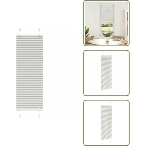 Plissee Hellgrau 45x100 cm Stoffbreite 44,4 cm Polyester - Plissee - Plissees - Faltrollo - Jalousie (1/5)