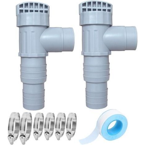 ALLIANDISSwimming Pool Valve with 32 mm Pool Hose Adapter, Pool Accessories Connector Valve Hose Connector 32 38 mm, Above Ground Pool Accessories for Pump with Sand Filter Maintenance (1/5)