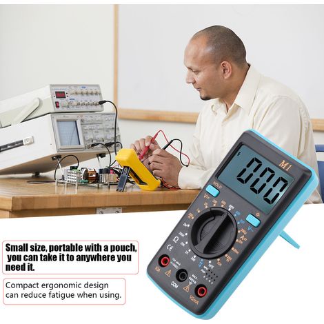Testeur multimètre numérique ANENG M1 DC/AC de tension, courant et résistance 0℃-50℃ (Bleu) (1/5)