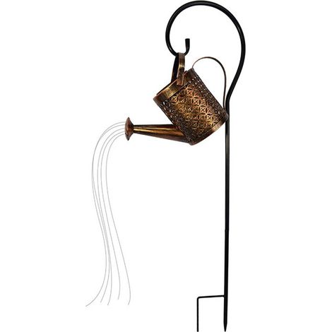 Lampe solaire de jardin avec arrosoir - Lampe d'extérieur - Éclairage solaire de jardin - Lampe solaire extérieure - Lampe de terrasse - Éclairage décoratif extérieur pour le jardin - Lampe solaire de (1/5)