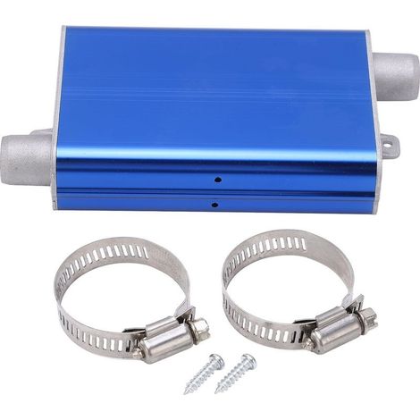 Silencieux droit en alliage d'aluminium de silencieux de tuyau d'échappement de chauffage de stationnement de 24mm pour Eberspacher Airtronic D2 D4 D4S bleu (1/5)