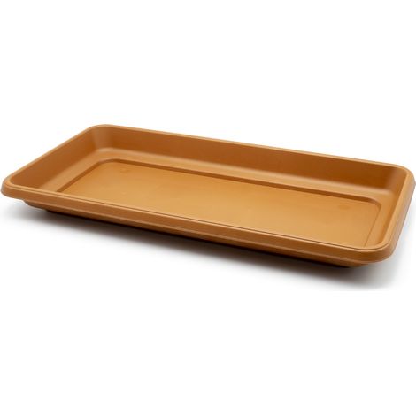 Plato jardinera alta de plastico 60 cm Marron (1/4)
