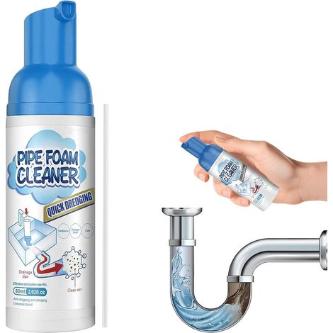 Nettoyant pour Canalisations, Déodorant et Déboucheur de Tuyaux, Nettoyante pour Tuyau de Drainage, Déodorant de Dragage, 60 ml (1/5)