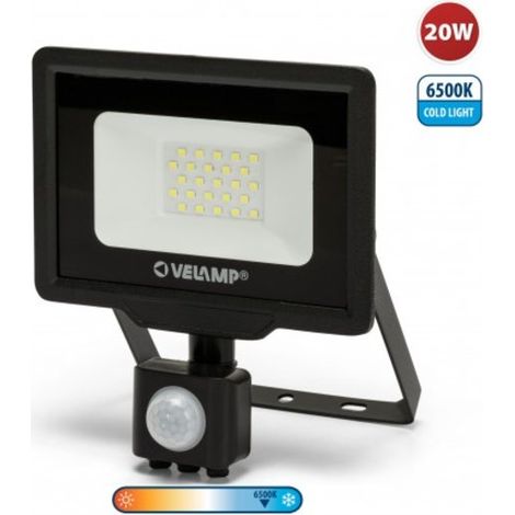 Projecteur Led 20w Détecteur éclairage Led Puissant Avec Détection De Mouvement - Velamp