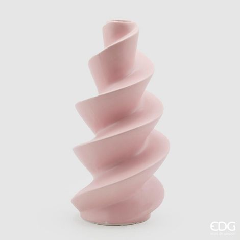 EDG Enzo De Gasperi Vaso Avvitato H 34 Cm D 17 Cm Pink