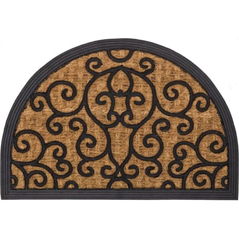 Zerbino in cocco, semicircolare, ornamentale, 60x40 cm (1/5)