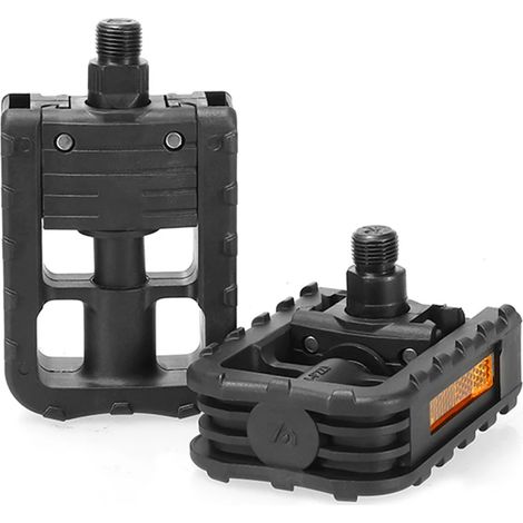 Pédales plates universelles pour vélo avec réflecteur, compatibles avec VTT, vélos de route, vélos pliants, véhicules électriques et autres accessoires de cyclisme. (1/5)