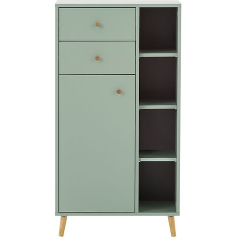 Badmöbel Midi-Schrank BELFORT-80 in mint, B/H/T ca. 60,2/113,4/33,1 cm (1/3)