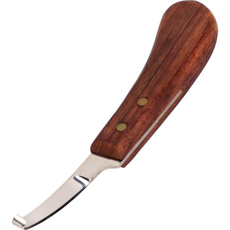 Couteau à sabots en acier avec manche en bois pointu, outil de parage des sabots pour bovins FarmRight Hand (1/5)