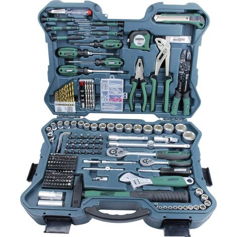 Brüder Mannesmann – Coffret multi-outils 303 pièces – Outils en acier pour bricoleurs – Sacoche de transport en valise – Usage professionnel et semi-professionnel (1/3)