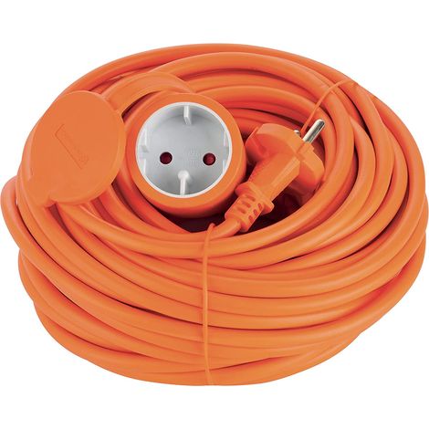 Prolunga da giardino classe II arancione presa europea 20 mt (1/4)