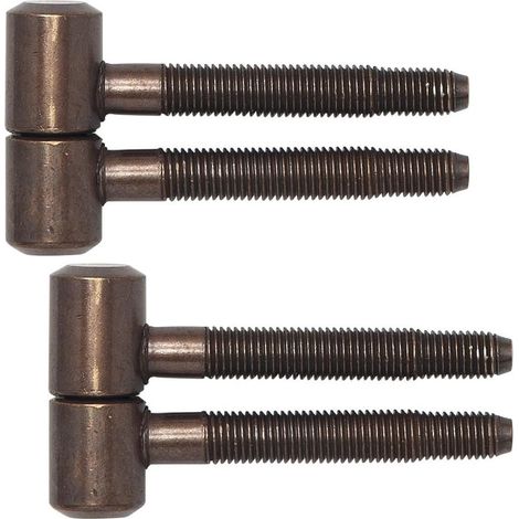2 pièces charnière,à percer,métal patine antique,porte intérieure bois,jusqu'à 40 kg (1/4)