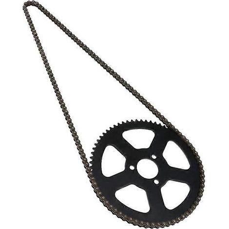Chaîne 25H 136 + pignon 68T pour moteur 2 temps 47CC 49CC pour mini-moto tout-terrain, voiture de sport et pocket bike (1/4)