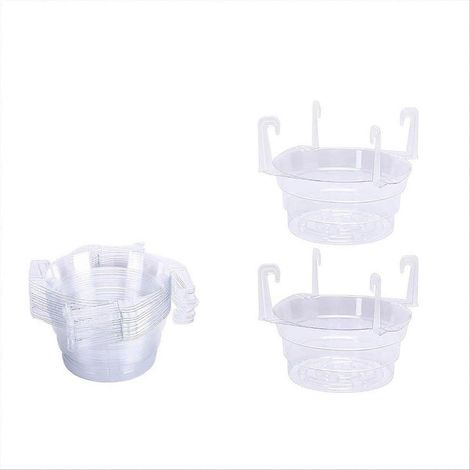 Lot de 15 suspendu plante eau Catcher transparent plastique plante eau Catcher Tray suspendu plante Saucers goutte (1/5)
