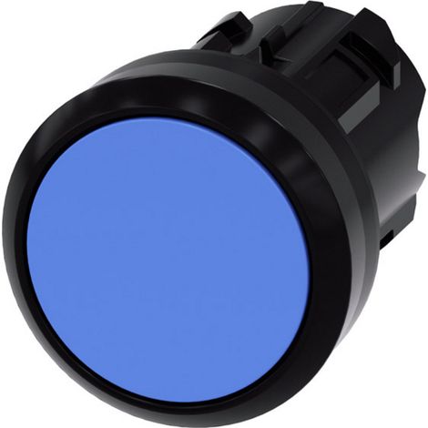 Siemens 3SU10000AB500AA0 3SU1000-0AB50-0AA0 Bouton-poussoir actionneur plat, collerette plastique bl (1/3)