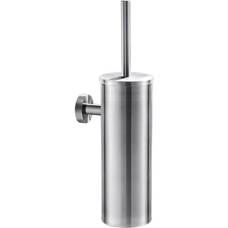 Brosse de Toilette élégante en Acier Inox Ensemble Brosse WC à Manche Long avec Support Hygiénique pour Salle de Bain (1/5)