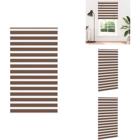 Zebrarollo Braun 125x230 cm Stoffbreite 120,9 cm Polyester - Zebra-Jalousie - Zebra-Jalousien - Zebra-Rollo - Doppelrollo (1/5)