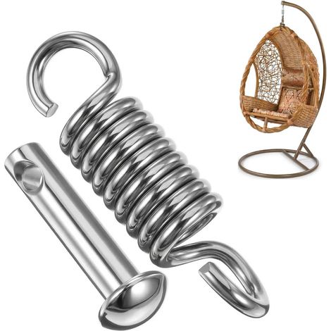 1 Lot de Crochets Robustes pour Balançoire, Ressort D'extension pour Chaise à œufs, pour Chaise Suspendue (1/5)