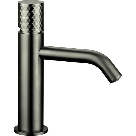 Grifo de Lavabo Modelo HELIOS Fabricado en Latón Monomando Acabado en Titanio (1/2)
