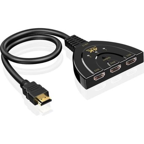 Commutateur HDMI 3 en 1 - 4K - Full HD 1080p - Plug and Play (1/4)