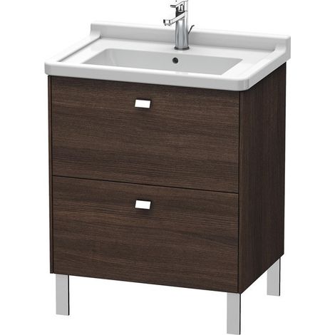 Meuble sous-vasque Duravit BRIOSO COMPACT Griffe chromé 693x670x469mm marron foncé
